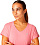 Футболка женская ASICS V-Neck SS Top Peach Petal - Фото 5 малая