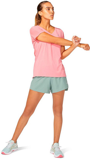 Футболка женская ASICS V-Neck SS Top Peach Petal - Фото 7 большая