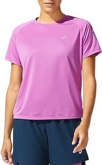 Футболка женская ASICS Icon Ss Digital Grape/French Blue - Фото 1 большая