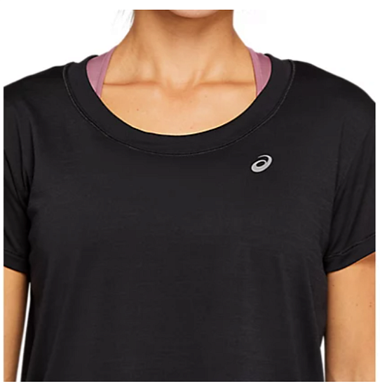 Футболка женские ASICS Race Crop Ss Performance Black - Фото 3 большая