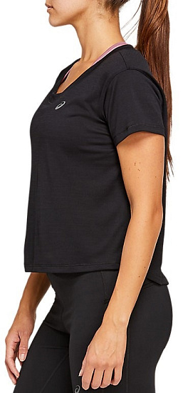 Футболка женские ASICS Race Crop Ss Performance Black - Фото 5 большая