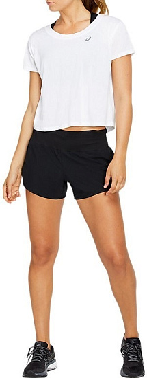 Футболка женские ASICS Race Crop Ss Brilliant White - Фото 6 большая