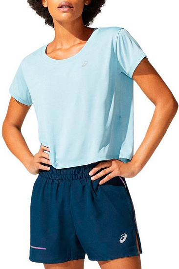 Футболка женские ASICS Race Crop Ss Smoke Blue - Фото 1 большая