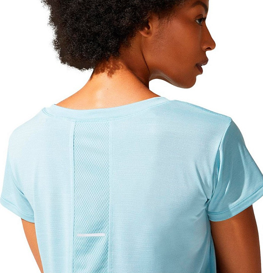 Футболка женские ASICS Race Crop Ss Smoke Blue - Фото 6 большая