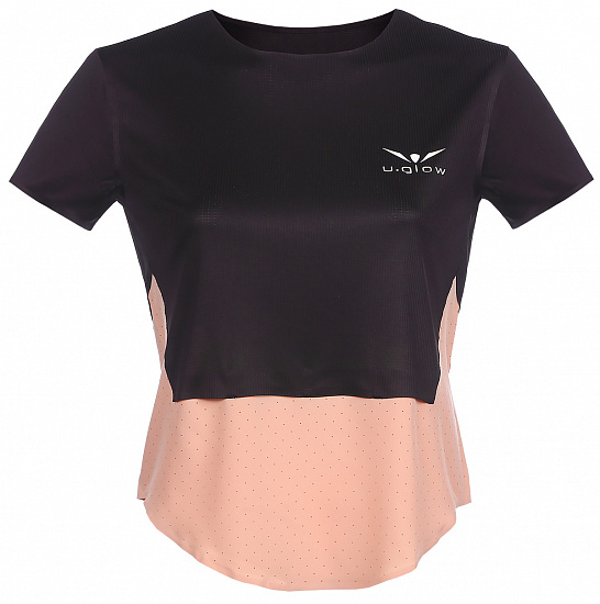 Футболка женская UGLOW Vapor Black/Sunrise Blush - Фото 1 большая
