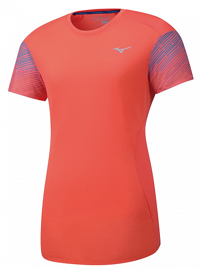 Футболка женская Mizuno Aero Корал - Фото 1 большая