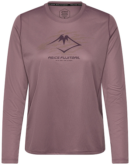 Лонгслив женский ASICS Fujitrail Logo Dusty Mauve - Фото 1 большая