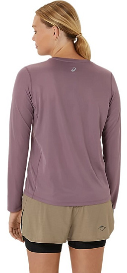 Лонгслив женский ASICS Fujitrail Logo Dusty Mauve - Фото 4 большая