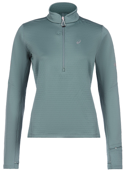 Лонгслив женский ASICS Road Winter 1/2 Zip Celadon - Фото 1 большая