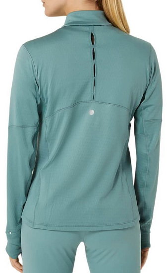 Лонгслив женский ASICS Road Winter 1/2 Zip Celadon - Фото 4 большая
