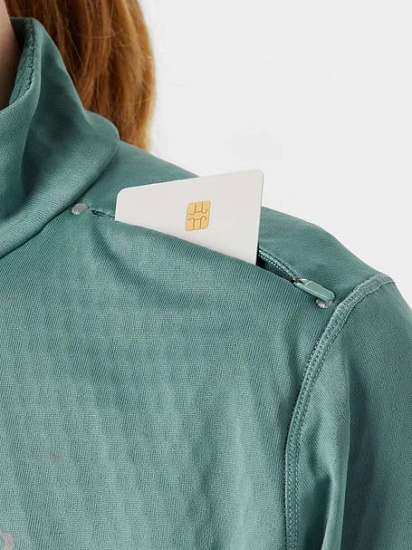 Лонгслив женский ASICS Road Winter 1/2 Zip Celadon - Фото 8 большая