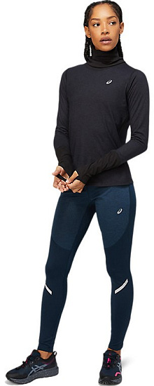 Футболка женская ASICS Wool Rib LS Top Black - Фото 2 большая