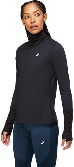 Футболка женская ASICS Wool Rib LS Top Black - Фото 3 большая