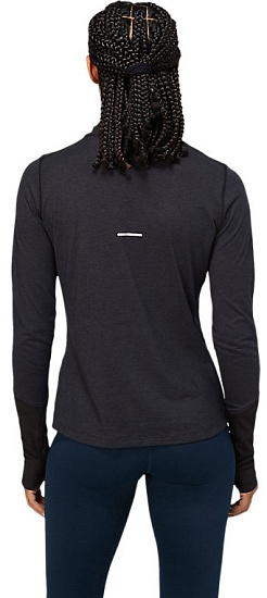 Футболка женская ASICS Wool Rib LS Top Black - Фото 4 большая