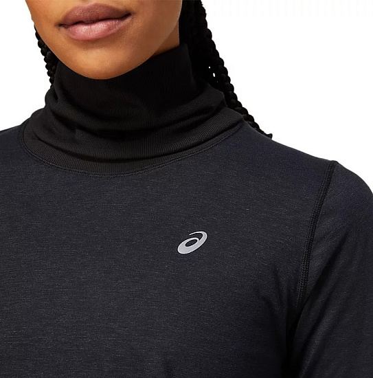 Футболка женская ASICS Wool Rib LS Top Black - Фото 6 большая