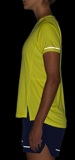 Футболка женская ASICS Lite-Show SS Top Lemon Spark - Фото 4 большая