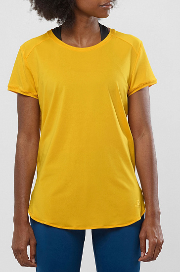 Футболка женская Salomon Comet Breeze Tee Saffron - Фото 2 большая