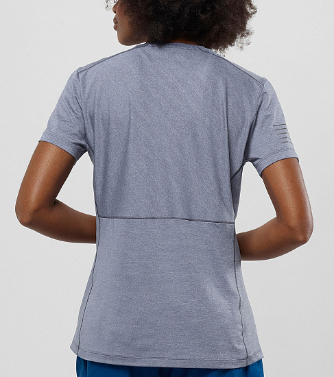 Футболка женская Salomon XA Tee Lilac Gray - Фото 3 большая