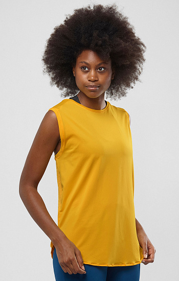 Майка женская Salomon Comet Breeze Tank Saffron - Фото 2 большая
