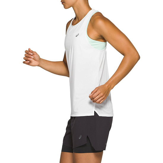 Майка женская ASICS Race Sleeveless Brilliant White - Фото 3 большая