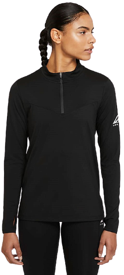 Футболка женская Nike Element Trail Black - Фото 2 большая