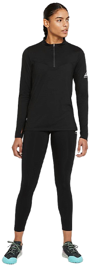 Футболка женская Nike Element Trail Black - Фото 8 большая