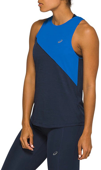 Майка женская ASICS Tokyo Tank Tuna Blue/Peacoat - Фото 3 большая