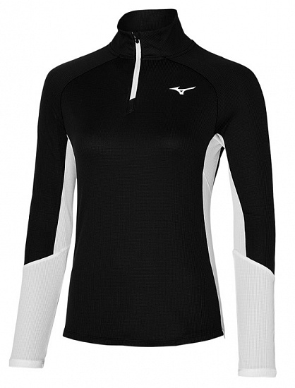 Футболка женская Mizuno Dryaeroflow Ls Black - Фото 1 большая