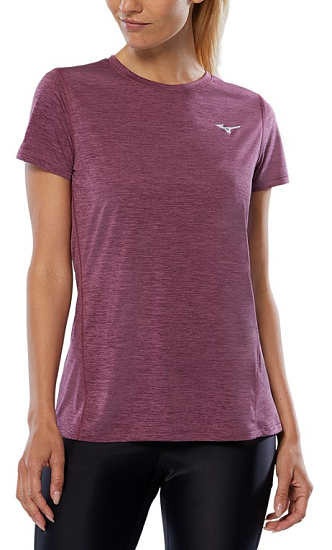 Футболка женская Mizuno Impulse Core Grape Wine - Фото 3 большая