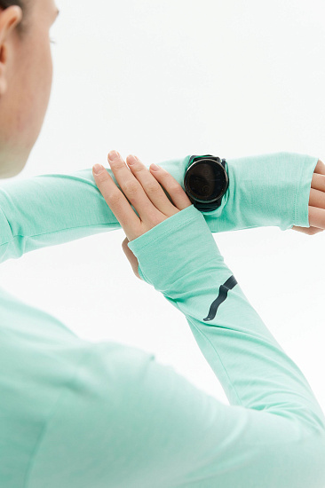 Лонгслив женский Bivium Разминка 2.0 Ментоловый - Фото 12 большая