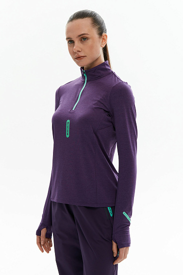 Лонгслив женский Bivium Разминка 2.0 Сливовый - Фото 3 большая