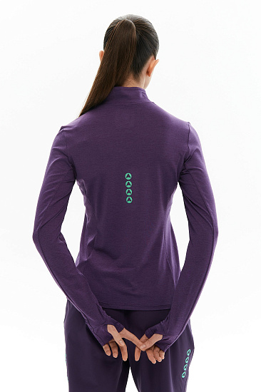 Лонгслив женский Bivium Разминка 2.0 Сливовый - Фото 5 большая