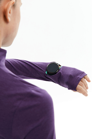 Лонгслив женский Bivium Разминка 2.0 Сливовый - Фото 10 большая