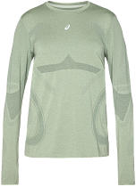Лонгслив женский ASICS Road Seamless Monument Blue/Whisper Green