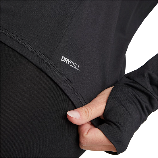 Лонгслив женский Puma Run Favorite 1/4 Zip Puma Black - Фото 7 большая