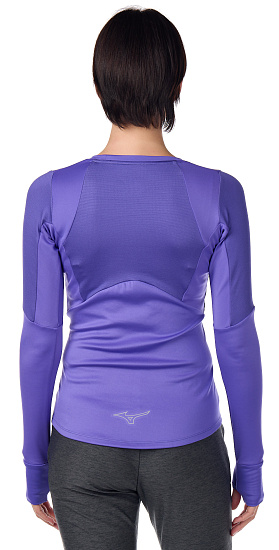 Футболка женская Mizuno Heat Charge BT L/S Пурпур - Фото 4 большая