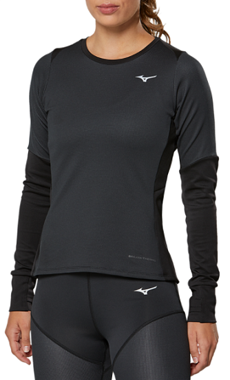 Футболка женская Mizuno Heat Charge BT L/S Чер - Фото 3 большая