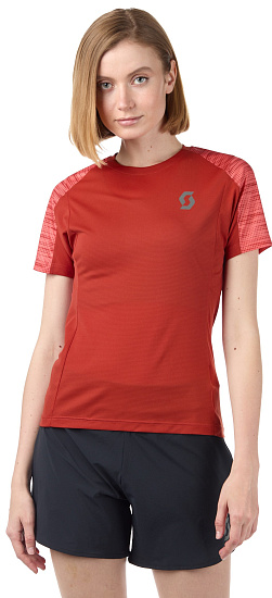 Футболка женская Scott Trail Run Rust Red/Brick Red - Фото 2 большая