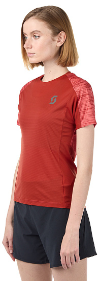 Футболка женская Scott Trail Run Rust Red/Brick Red - Фото 3 большая