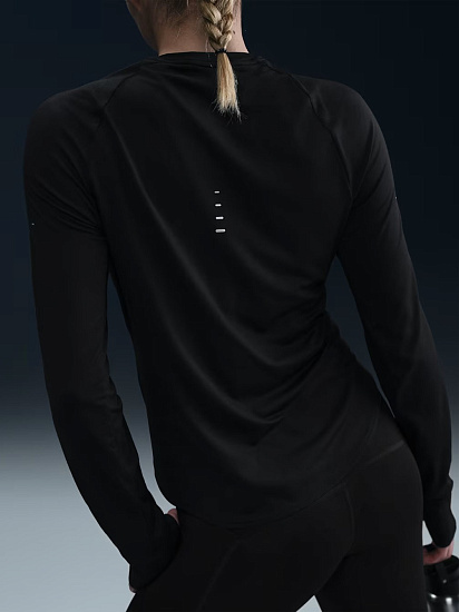 Лонгслив женский Nike Swift Dri-FIT Uv Black/Reflective Silver - Фото 4 большая