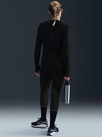 Лонгслив женский Nike Swift Dri-FIT Uv Black/Reflective Silver - Фото 7 большая
