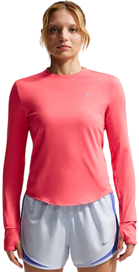 Лонгслив женский Nike Swift Dri-FIT Uv Sea Coral/Reflective Silver - Фото 3 большая