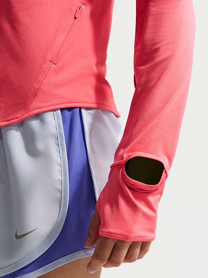 Лонгслив женский Nike Swift Dri-FIT Uv Sea Coral/Reflective Silver - Фото 7 большая