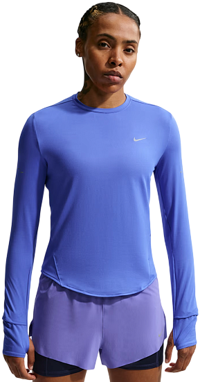 Лонгслив женский Nike Swift Dri-FIT Uv Sapphire/Reflective Silver - Фото 3 большая