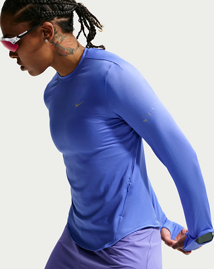 Лонгслив женский Nike Swift Dri-FIT Uv Sapphire/Reflective Silver - Фото 5 большая