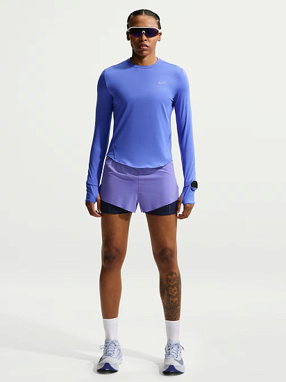 Лонгслив женский Nike Swift Dri-FIT Uv Sapphire/Reflective Silver - Фото 7 большая