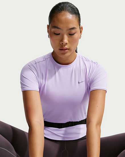 Футболка женская Nike Swift Dri-FIT Violet Mist/Reflective Silver - Фото 3 большая