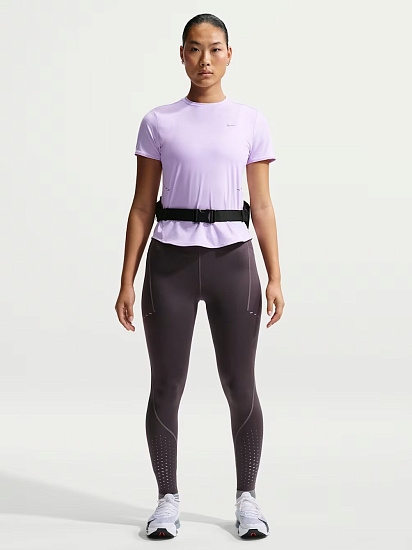 Футболка женская Nike Swift Dri-FIT Violet Mist/Reflective Silver - Фото 4 большая