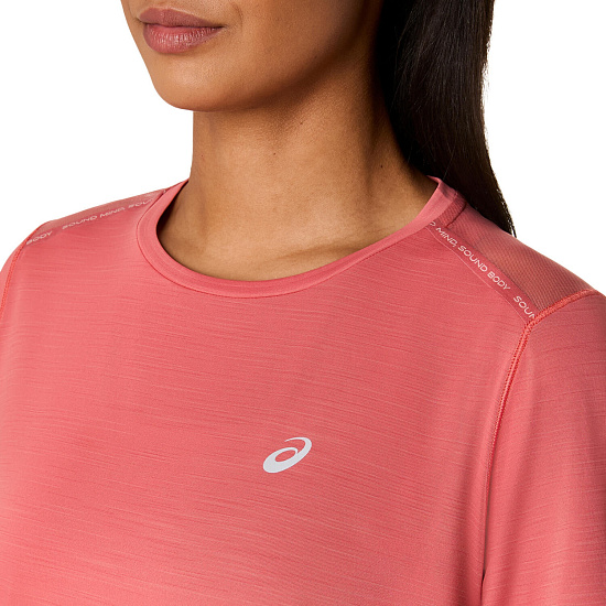 Футболка женская ASICS Road Dark Pink Clay - Фото 6 большая