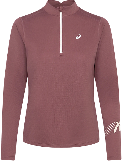 Лонгслив женский ASICS Icon 1/2 Zip Rubble Red - Фото 1 большая
